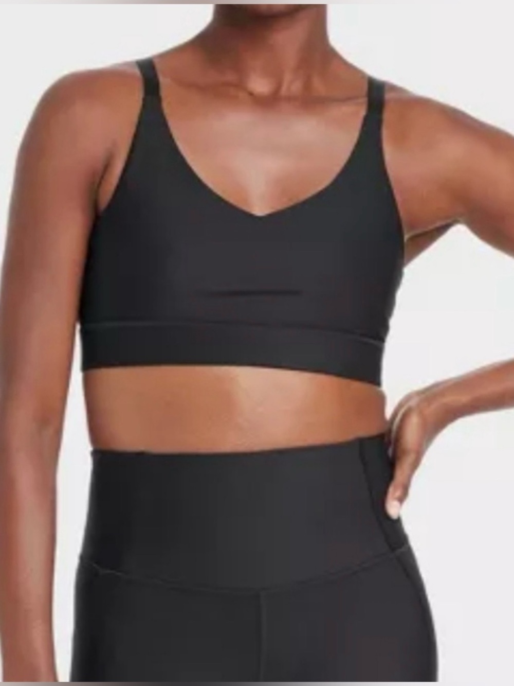 All In Motion Women’s Effortless Support Medium Support Sport Bra Black Size M
